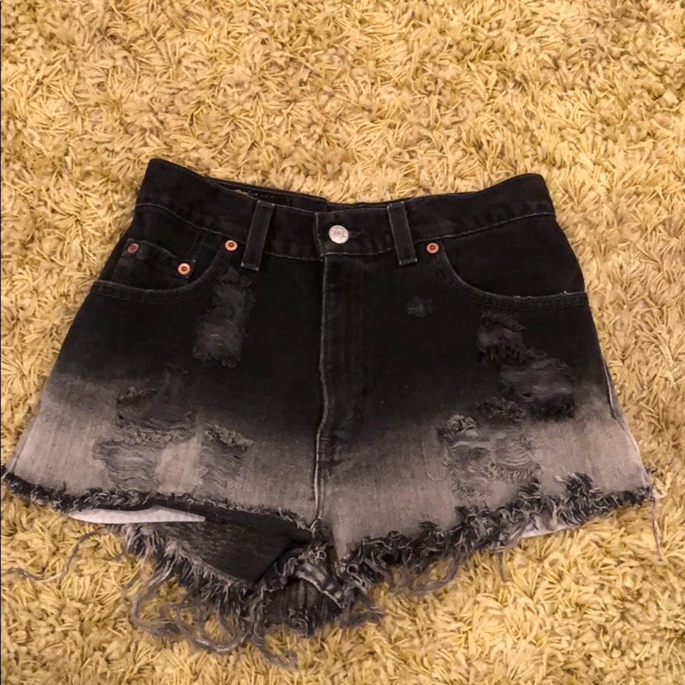 Levi ombré denim shorts